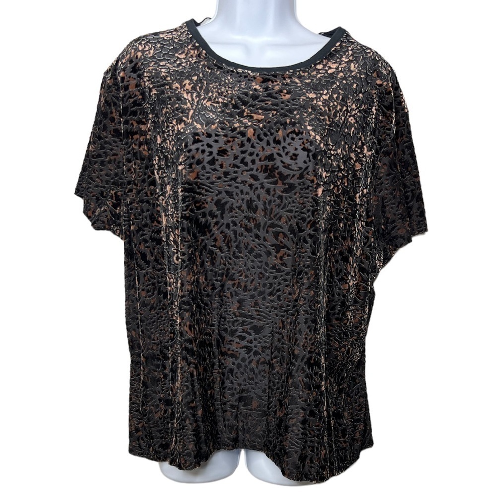 Free People We the Free Teddy Boxy Top in Cheetah Combo - New